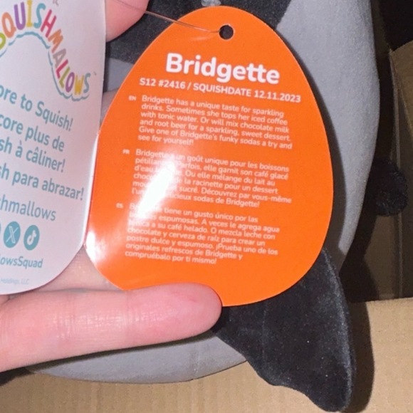 12-inch Bridgette Squishmallows Plush Toy Vampire Bat Cow - Picture 5 of 11